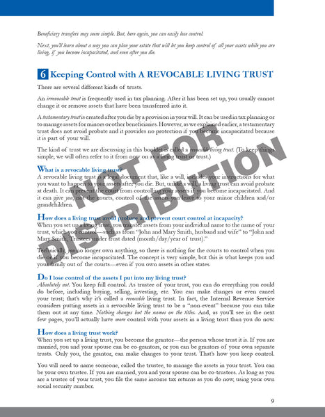 Understanding Estate Planning & Living Trusts Booklet